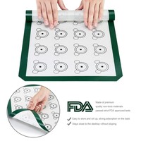 Rouleau à pâtisserie antiadhésif sans PFOA, tapis de cuisson en silicone antiadhésif pour la pâtisserie, doublure pour la cuisson des biscuits et des pâtisseries