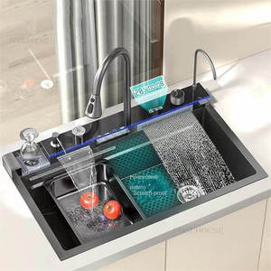 Top1 Gootstenen Walvis Regenwater Wastafel Grote Enkele Sleuf Verdikte Honingraat Wastafel Rvs Rvs Home Smart Gootsteen - Product Image 2
