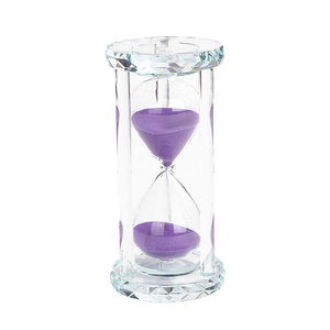 Wholesale Modern Crystal <b>Hourglass</b> Timer Diamond Carving Surface Eco-Friendly Durable Purple Home Office Desk Decor - Product Image 1