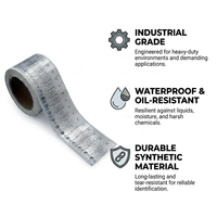 Étiquettes industrielles personnalisées en PET argent mat imperméables SPD60-3P-SET, rouleau d'autocollants pour le marquage des équipements électroniques
