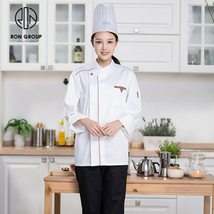 Eleganti Uniformi <span class=keywords><strong>da</strong></span> Chef e Barista Bianche, Lunghe, a Mezza Manica, Traspiranti e Impermeabili <span class=keywords><strong>per</strong></span> Hotel, Ristoranti e Cucine - Product Image 4