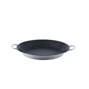 Non Stick Round Paella Pan General Use for Gas and Induction Cooker Wholesale Stainless Steel without Pot Cover Not Support