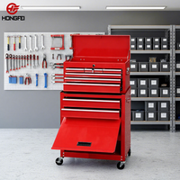 Armoire à outils HONGFEI 24 pouces à 8 tiroirs avec glissières à billes, en métal thermolaqué, pour garage et atelier, service OEM ODM, armoire à roulettes