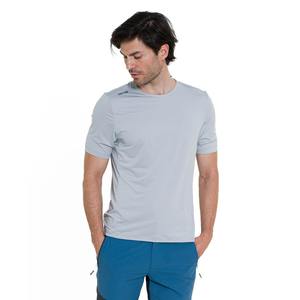 T-shirt da uomo CRIXIA 100% cotone organico traspirante e compresso serigrafia tinta unita modello - Product Image 1