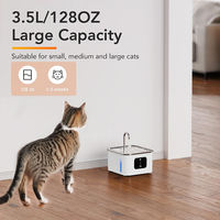 Fontaine à eau intelligente rechargeable en plastique et acier inoxydable YG-IWD0013 avec minuterie automatique et design étanche pour chats