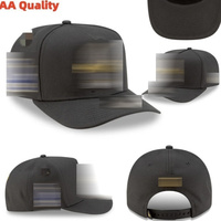 Gorra de Béisbol Deportiva Americana Casual de 5 Paneles al por Mayor, Negra y Gris con Visera Curva y Logotipo Impreso, Estilo Moderno, Gorra Vintage
