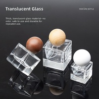 Flacons carrés en verre épais pour parfums, 18 ml, 30 ml, 50 ml, 100 ml, adaptés aux parfums et emballages de fragrances domestiques