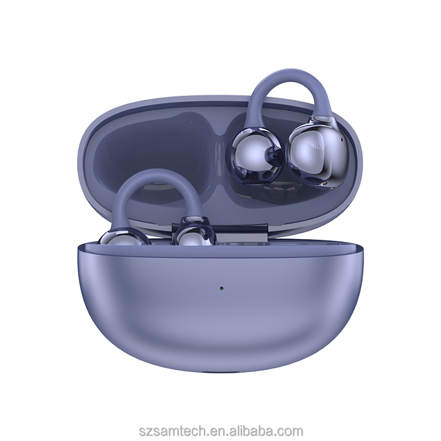 OWS Open Ear Headphones, Bluetooth 5.4 Wireless Clip on Earbuds, Cloud Wearing Design with Targeted Sound Transmission