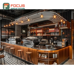 Contemporary Coffee Display Rack Open <b>Shelf</b> Retail Bean Area Matte Black Product Display Rack - Product Image 5