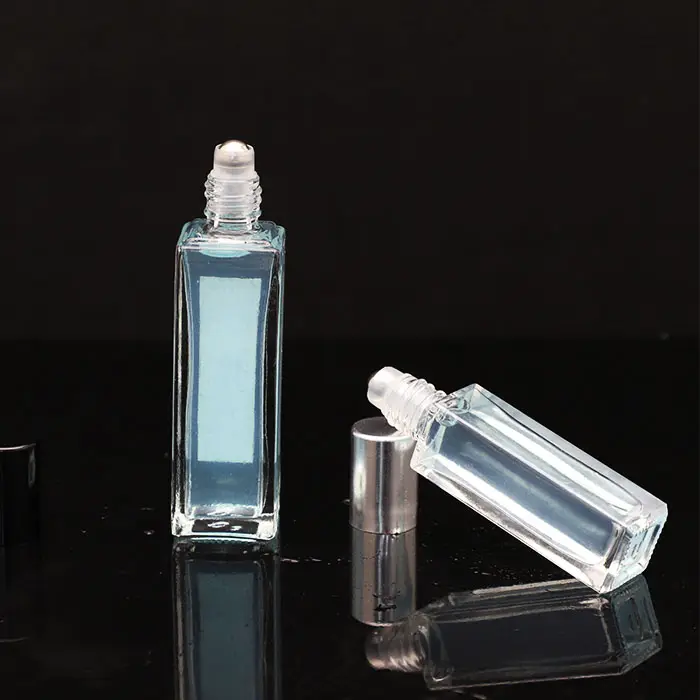 5ml 10ml 정연한 유리제 향수 기름 병 유리제 공 강철 공을 가진 병에 화장용 정유 롤러