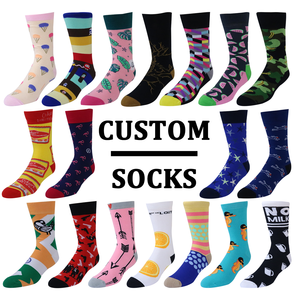 Chaussettes en Coton OEM de <span class=keywords><strong>Haute</strong></span> Qualité, Conception Unisexe avec Logo Personnalisé, Chaussettes Fantaisie Drôles, Tendance et Colorées pour Femmes et Hommes - Product Image 1