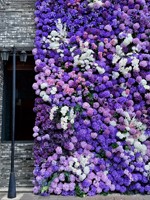 Support floral artificiel supérieur rose et violet en soie pour décoration de scène de mariage, fête d'anniversaire, toile de fond murale