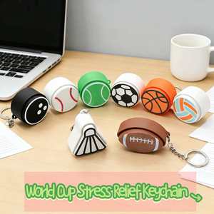 Llavero Antiestrés Ligero con Botón Temático de Bola UV, Juguete de Alivio del Estrés, Souvenir de Club, Colgante Creativo con Clicker, el Más Vendido - Product Image 1