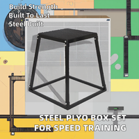 Equipo de Gimnasio, Plataforma Pliométrica para Entrenamiento de Velocidad, Caja Pliométrica de Acero para Ejercicios de Salto