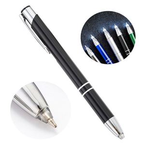 Promotional LED Light <b>Pen</b> Tip Metal Aluminum Ballpoint <b>Pen</b> With Printed Logo Custom Laser OEM for Office School Stationery - Product Image 1