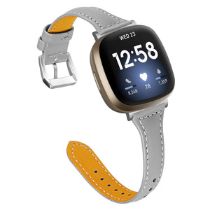 腕時計スマートウォッチ<span class=keywords><strong>Fitbit</strong></span> <span class=keywords><strong>Versa</strong></span> <span class=keywords><strong>3</strong></span>本革スリム薄いストラップ交換用リストバンド男性用 - Product Image 5