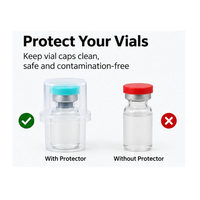 Boîte de rangement pour flacons de peptides en plastique PP, pour flacons individuels de 3 ml et emballage de flacons en verre de 10 ml