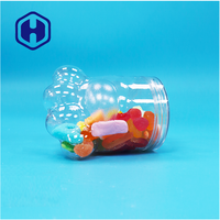 Pot en plastique PET transparent de petite taille, de forme unique, de qualité alimentaire, sans BPA, étanche, avec couvercles, pour chocolat, bonbons, collations, nourriture pour bébé, vente en gros