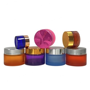 Customize Cosmetics Packaging Lip Balm Glass Jar 3G 5Ml 5 Gram 10 Gram Eye Cream <b>Container</b> with Plastic Lid - Product Image 5