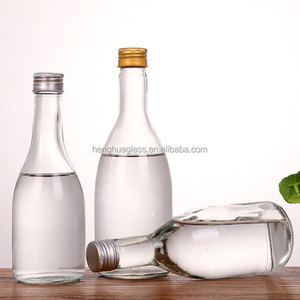 Rõ Ràng Flint Glass Rượu Mạnh Chai Rỗng Vòng <span class=keywords><strong>187Ml</strong></span> 250Ml 300Ml 350Ml 500Ml Giá Rẻ Rượu Rum Sake Chai Rượu Vang Với Nắp Nhôm - Product Image 2