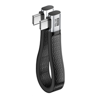 Kabel Fleksibel Tipe-C Male-Male USB4 Mendukung Pengisian Cepat 240W Transfer 80Gbps Kabel FPC Kompatibilitas 16K Komputer Thunderbolt