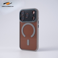 Coque de protection antichoc de luxe en PC rigide avec pare-chocs souple pour iPhone 17 Air 16 15 14 Plus 13 12 11 Pro Max, transparente et magnétique