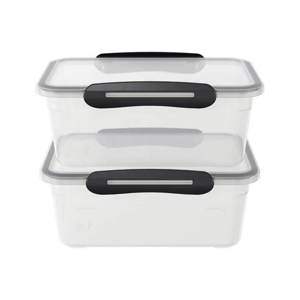 Conjunto de grau alimentício de 2/3/4 com click closure Alimentos recipientes de armazenamento bento caixa plástica lancheira