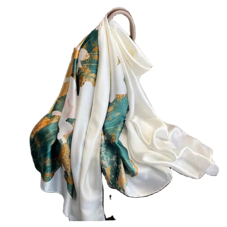 2022 Herfst Nieuwe Stijl Grote Maat Zijden Sjaal 180*90 Mode Vrouw Polyester Sjaal Sjaals Fabrieken China