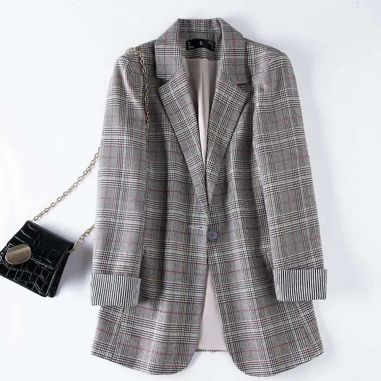 JBeiL New Design Set Office Dress 3 Piece Track Sweat Suit Coat For Woman Tweed Blazer