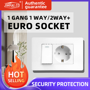 1 gang 1/2 Way + EU Tây Ban Nha DK tường Switched ổ cắm 2.1/3.1A USB Type-C phổ trắng huỳnh quang công suất cao Cửa Hàng PC Bảng điều chỉnh - Product Image 5