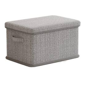 Boîte de rangement pour vêtements, rectangulaire, avec couvercle, panier pliable en tissu pour vêtements, pantalons, couettes, usage domestique - Product Image 1