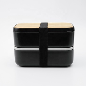 Boîte <span class=keywords><strong>hermétique</strong></span> japonaise 2 compartiments multicouche avec couverts Boîte à lunch Bento de qualité supérieure <span class=keywords><strong>pour</strong></span> adultes et enfants - Product Image 3