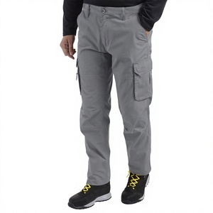 Pantalones Cargo Solid Trader de Alta Calidad, Mezcla de Algodón, Corte Flexible, Bolsillos Utilitarios, Modernos, Funcionales, Esenciales para el Día a Día - Product Image 1