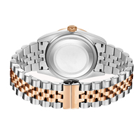 Montre à quartz de luxe islamique musulmane avec cadran arabe noir et logo personnalisé pour hommes, en acier inoxydable, étanche, avec numéro de marque privée