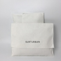 Enveloppe biologique imprimée avec logo personnalisé oreiller en toile de coton sac d'emballage de vêtements pour enfants avec cravate enveloppe en coton pochette à poussière