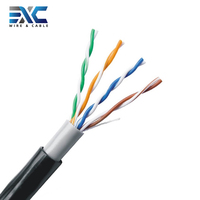 Câble réseau Cat5e FTP professionnel EXC 24AWG 1000 pieds 4 paires étanche pour extérieur pour système de sécurité et communication