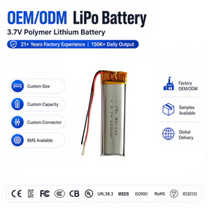 Bateria LiPo KRL Grau A 500mAh 851442 3.7V 500 Ciclos, Fábrica OEM/ODM para Eletrônicos de Consumo e Ferramentas Elétricas - Product Image 1