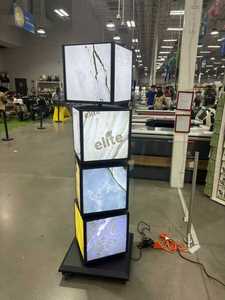Display Light Box Cube Aluminum Frame Led Lights 3000 Lumens Floor Standing With Wheels For Illuminated Signs - Product Image 3