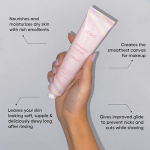 Oem Odm beurre de karité ultra hydratant réduit les irritations, une peau lisse qui combat les entailles, crème à <span class=keywords><strong>raser</strong></span> pour enlever les poils et le duvet de la pêche - Product Image 4