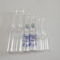 Ampoules jetables 1ml 2ml 3ml 5ml 10ml ambre clair tubulaire bouteille d'ampoule médicale/flacon en verre mince cassable pour injection