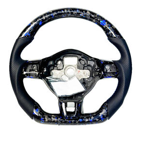 Volante de Fibra de Carbono Forjado Azul Personalizado para MK6, para Volkswagen Golf MK7 MK6 MK8 GTI Golf GTR 2012 2016 2018 <span class=keywords><strong>2023</strong></span> Nuevo - Product Image 1