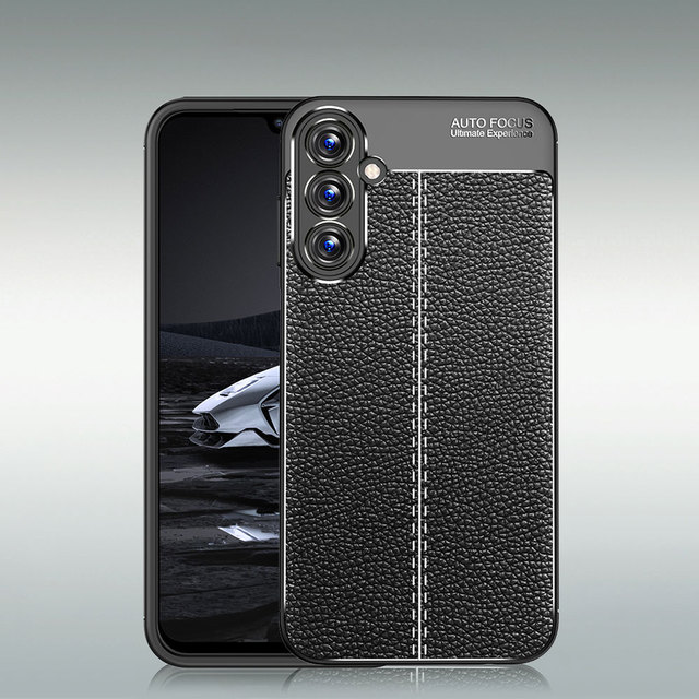 For Laudtec SJK265 TPU Phone Case for Samsung for Galaxy A25/A34 Lychee Plating Skin Friendly Shockproof Cover Mobile Phone