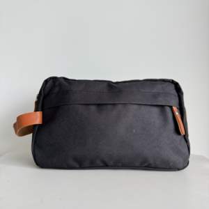 Double-Layer Oxford Cloth <b>Toiletry</b> <b>Bag</b> For Men, Solid Color Cosmetic Storage Organizer With Large Capacity 2.0-3.0L, Ideal For B - Product Image 1