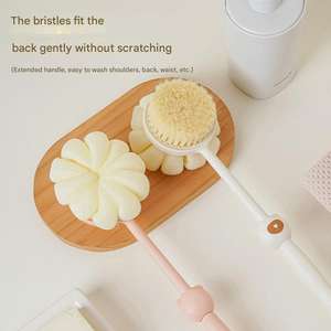 ドライバックボディケアスクラブマッサージバスブラシクリーニングスクラバーロングハンドルブラシツールクリーニングシャワー2 in 1 - Product Image 3