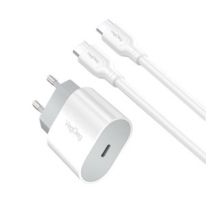 Chargeur rapide USB C PD 20W avec prise EU et câble Type C vers C de 1,2 m, adaptateur secteur à charge rapide pour <span class=keywords><strong>Samsung</strong></span>, Xiaomi, iPad, blanc - Product Image 2