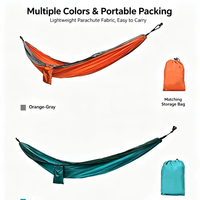 Hamac de camping en nylon en gros pour usine, simple ou double, pour la plage ou la randonnée, accessoire extérieur pour une qualité de sommeil optimale