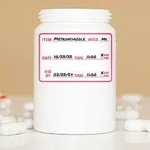 Etiqueta de medicamento personalizada vial farmacéutico etiqueta médica Rx receta píldora recordatorio autoadhesivo pegatina