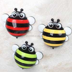 2026 soporte para cepillo de dientes de abeja encantadora soporte para cepillo de dientes de abeja de dibujos animados estantes de almacenamiento de abeja multifunción estante para cepillo de dientes succionado - Product Image 5