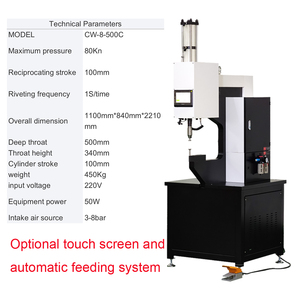 Mesin pres pemasang paku keling otomatis pneumatik, mesin pres sisipan pengencang - Product Image 3