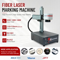 Marcadora Láser de Fibra 20W 30W 50W para Metal, Plástico, ABS, PVC, Máquina de Grabado de Logotipos, Mini Portátil de Escritorio con Enfriamiento por Aire